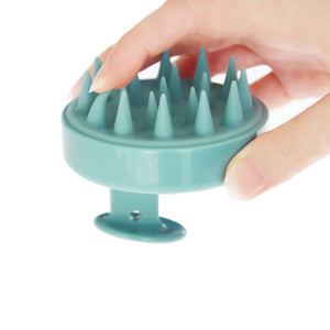 Scalp massager for hair growth and massaging scalp.  Reduces hair loss and stimulates hair follicles. Aqua color. Use wet or dry. Flexible soft massagers with medium flexibility for maximum massage!