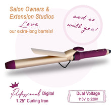 Load image into Gallery viewer, Goddess Iron - XL Digital Curling Iron with Built-in Memory, Multiple Settings, and Dual Voltage

