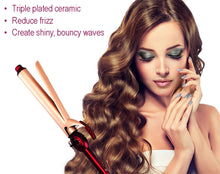 Load image into Gallery viewer, mr big curling iron, curling long hair, babybliss, baby bliss, curling iron for long hair, best curling iron for long hair, extra long barrel, extended barrel curling iron, beach waves, beachy waves, hot tools, Tress
